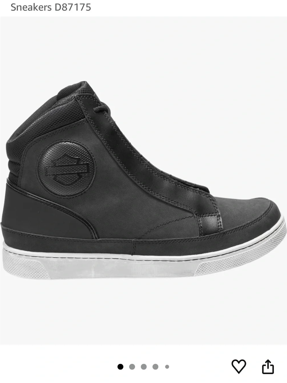Harley-Davidson Black High-Top Waterproof Boots with Cream Soles